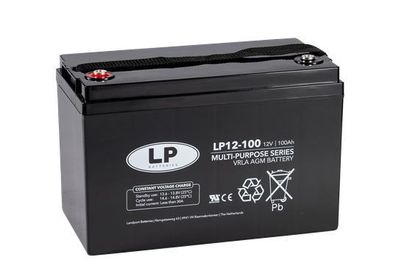 LP12-100 AGM Versorgungsbatterie 12V/106Ah Caravan-Marine-Freizeit-Scooter