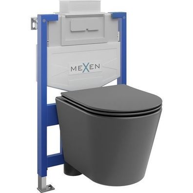 Mexen Einbau-WC Set, Rico, Grau Matt, Absenkautomatik