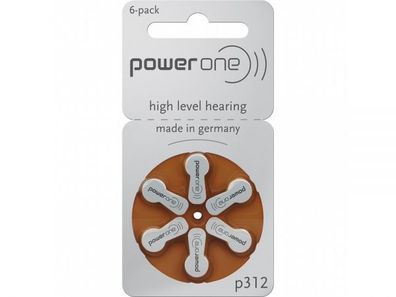 powerone - high level hearing - p312 - 1,45 Volt 170mAh Zink Luft - Hörgerätebatte