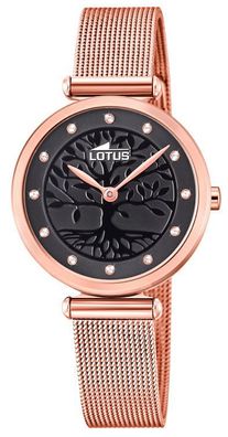 Lotus Damen Armbanduhr Edelstahl rosegold Milanaiseband 18710/3