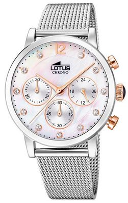 Lotus Damen Chrono Armbanduhr Edelstahl Uhr Trendy 18676/1