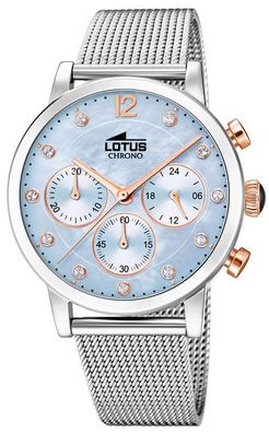 Lotus Damen Chrono Armbanduhr Edelstahl Uhr Trendy 18676/3