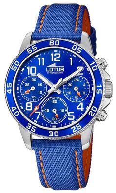 Herrenuhr Lotus Armbanduhr 18581/6 Chronograph Uhr blau orange