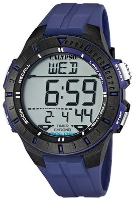 Calypso Digitaluhr Uhr Digital Herrenuhr K5607/2 blau schwarz