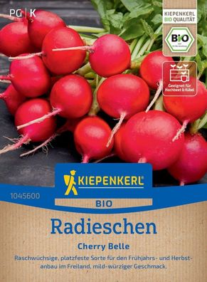 BIO-Saatgut Radieschen Cherry Belle, Raschwüchsig - platzfeste Sorte