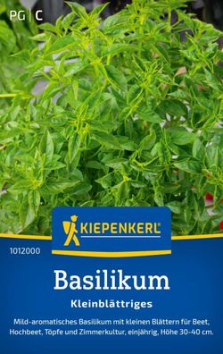 Basilikum Kleinblättriges, mild-aromatisch - kleine Blätter - Beet, Hochbeet,