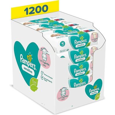 Pampers Sensitive Bill Wipes - 1200 Pcs