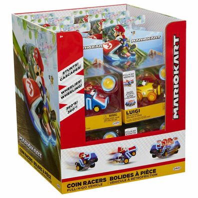 Mario Kart Welle 1 Super Mario Coin Racers sortiert Display 12 Figuren 6cm