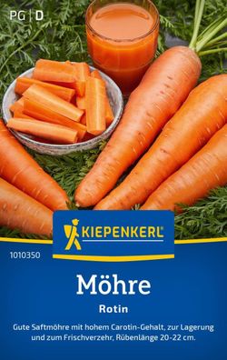 Möhre Rotin, Saftmöhre mit hohem Carotin-Gehalt - zur Lagerung und