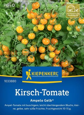 Kirsch-Tomate Ampelo Gelb®, F1, Ampel-Tomate - buschig - Fruchtgewicht 10-15 g