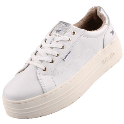 Mustang Damen Plateau Sneaker Weiß 1497302/1