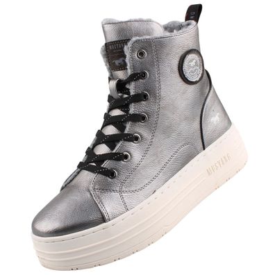 Mustang Damen High-Top Sneaker Silber 1497601/21