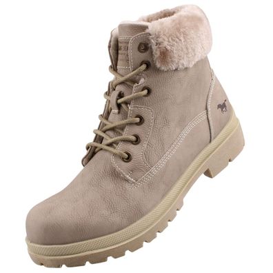 Mustang Damen Stiefelette gefüttert Beige 1207607/243