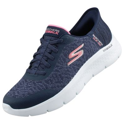 Skechers Slip-Ins Go Walk Flex Kaylee Damen Sneaker Navy/Pink 124842-NVPK