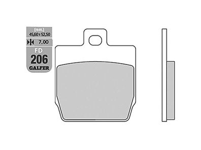 GALFER Bremsbelag "FD206" Satz G1050, Organisch Scooter