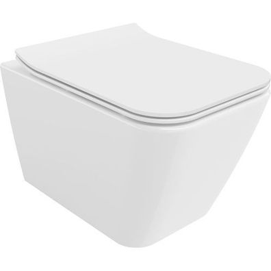 Mexen Cube Randlos WC, Slim Sitz, Absenkautomatik, Weiß, 52x36 cm