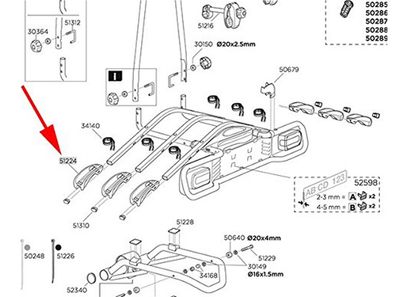 THULE Felgenhalter Zur Reifenfixierung, Stück für Heckträger