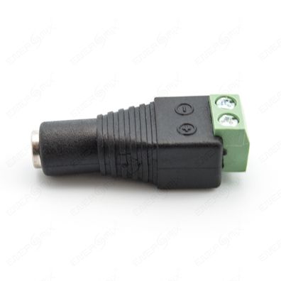 DC Verbinder Hohlbuchse Adapter mit Schraubklemme für Anschluss einfarbige LED