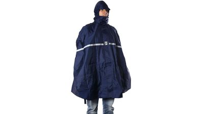 HOCK Poncho "Super Perfekto" Fronttasche Gr. XL (bis 185 cm), marine