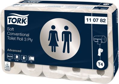 Toilettenpapier TORK Advanced · 110782 3-lagig, ekorprägung TORK