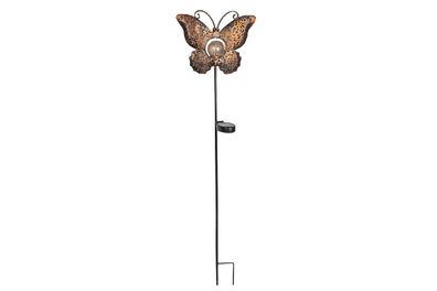 HI LED Solar Gartenstecker Schmetterling 102cm