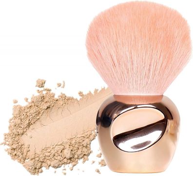 Puder-Make-up-Pinsel, großer Rougepinsel für Puder und Bronzer, Plüschfasern (Pink)