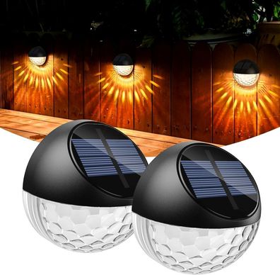 LED-Solarwandleuchte Außenbereich, IP65 wasserdicht, warmweiß, dekorative Leuchte für