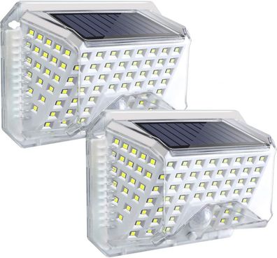 LED-Solarstrahler Außenbereich, Bewegungsmelder, 270° Winkel, IP65 wasserdicht, kabel