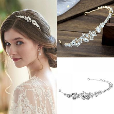 Braut-Stirnband, Hochzeits-Tiara für Frauen, Haar-Accessoires für Blumenmädchen