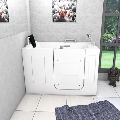 Sitzbadewanne Senioren Wanne Sitzwanne mit Tür S07-TH-A-R 76x140cm