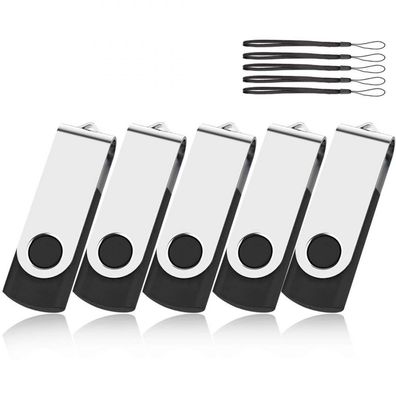 64 GB USB-Stick, 5er-Pack, Daumen-Speicherstick USB 2.0 Flash-Laufwerk