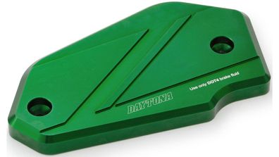 Daytona Bremsflüssigkeitsbehälter-Deckel CNC-gefrä Kawasaki, vorn