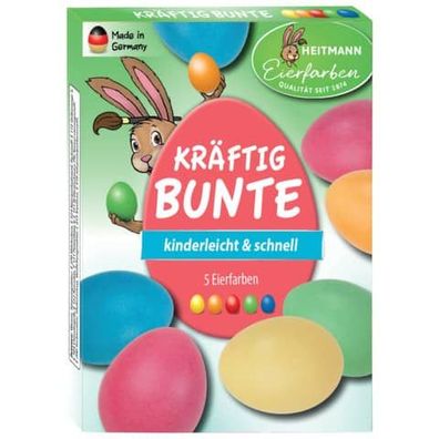 Heitmann Ostereier-Kaltfarben "Kräftig Bunte", 5-farbig