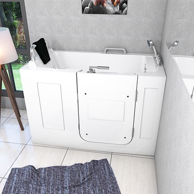 Sitzbadewanne Senioren Wanne Sitzwanne mit Tür S07-TH-C-R 140x76cm