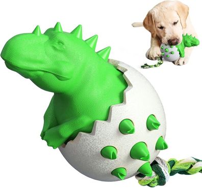 Hundespielzeug - Kauspielzeug in Dinosaurier-Ei-Form, langlebiges Gummi, Blau