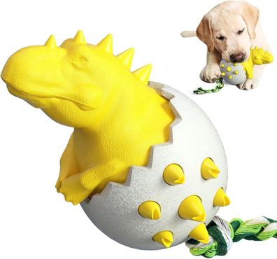 Hundespielzeug - Kauspielzeug in Dinosaurier-Ei-Form, langlebiges Gummi, Grün