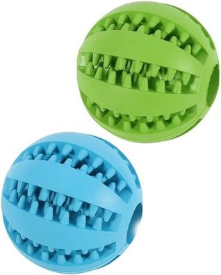 Hundespielzeugball - Weiches, quietschendes Hundespielzeug aus Naturkautschuk, Blau