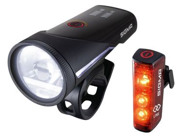 SIGMA SPORT Akku-LED-Leuchten-Set "Aura 100 USB / mit Silikonhal