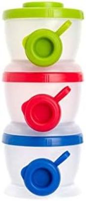 Infant Formula Dispenser, Spill Proof Stackable Milk Formula Container and Travel Sna