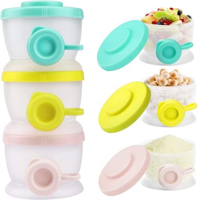 Infant Formula Dispenser, Spill Proof Stackable Milk Formula Container and Travel Sna