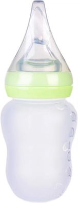 Feeding Bottle, Silicone Squeeze Baby Food Dispensing Spoon Supplement Bottle Baby Si