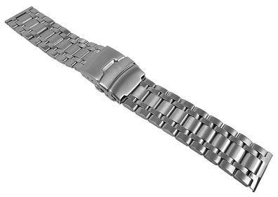 Herzog Uhrenarmband 22mm > Edelstahl silberfarben Sicherheitsschließe