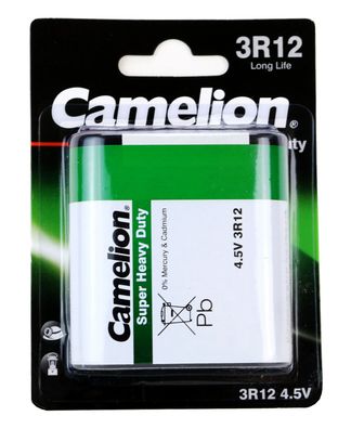 Camelion Flachbatterie 4.5V 3R12 Super Heavy Duty für Spielzeug Heimwerken etc