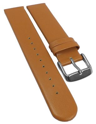 Herzog Vegan Uhrenarmband braun gleichlaufend glatt Apfelfaser