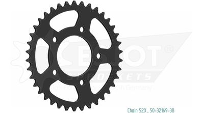 ESJOT Kettenrad "32169" 520, Stahl, schwarz 42 Zähne