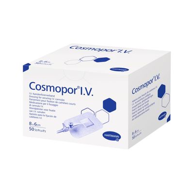 8x Hartmann Cosmopor® I.V. Kanülenfixierverband | Packung (50 Stück)