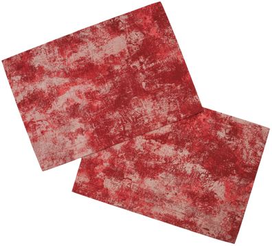 Platzset 2teilig Weihnachten 35x50 Hossner Metallic Rot Platzdeckchen Tischsset