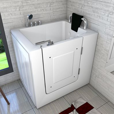 Sitzbadewanne Senioren Sitzwanne mit Tür S02-TH-C-R 100x78cm
