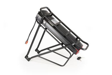 E-Bike Akku 24V 17,5Ah 420Wh Lithium-Ionen Gepäckträgerakku incl. Gepäckträger,