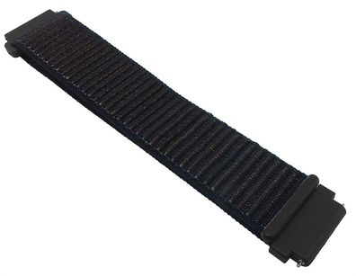 Herzog > Uhrenarmband 22mm schwarz/braun Nylon Easy Click Federstege